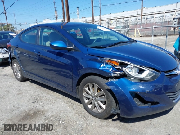 2016 Hyundai Elantra SE with VIN 5NPDH4AE2GH745258, listed as a IAAI auction lot 41818963 with 82,579 mi miles. Bid and sale history available at carsss.com. Image 6.