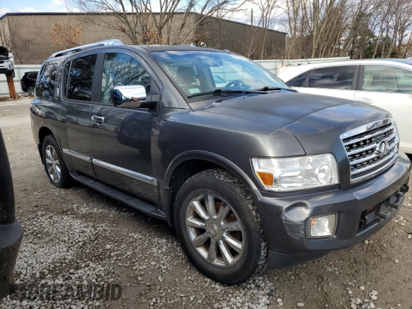 2008 Infiniti QX56 with VIN 5N3AA08C98N906133, listed as a Copart auction lot 80408073 with 168,545 mi miles and Clean Title. Bid and sale history available at carsss.com. Image 4.