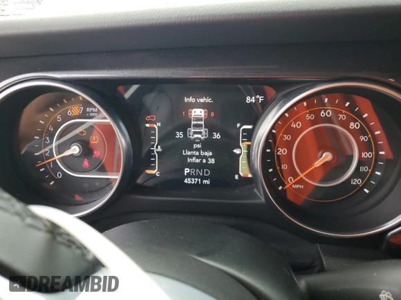 2020 Jeep Wrangler Unlimited Sahara Altitude with VIN 1C4HJXEN2LW271138, listed as a Copart auction lot 68511274 with 45,371 mi miles and Non repairable. Bid and sale history available at DreamBid. Image 9.