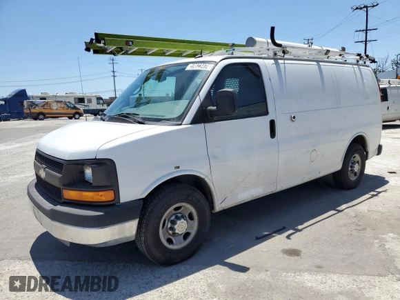 2014 Chevrolet Express Cargo Van with VIN 1GCWGFCB2E1122236, listed as a Copart auction lot 72826254 with 70,696 mi miles and Clean Title. Bid and sale history available at carsss.com. Image 1.
