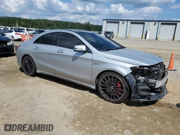 2015 Mercedes-Benz CLA 45 AMG with VIN WDDSJ5CB2FN176288, listed as a Copart auction lot 71670714 with 90,075 mi miles and Salvage Title. Bid and sale history available at DreamBid. Image 4.