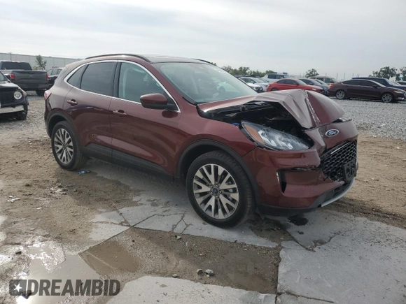 2021 Ford Escape Titanium with VIN 1FMCU9J91MUA79093, listed as a Copart auction lot 49645735 with 41,185 mi miles and Salvage Title. Bid and sale history available at carsss.com. Image 4.