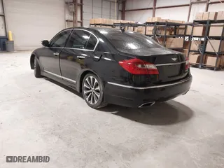 2012 Hyundai Genesis 5.0L with VIN KMHGC4DH3CU162680, listed as a IAAI auction lot 41560376 with 100,879 mi miles. Bid and sale history available at carsss.com. Image 3.