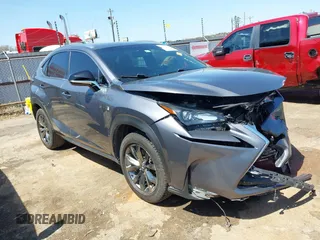 2016 Lexus NX 200t with VIN JTJBARBZ1G2047023, listed as a IAAI auction lot 41968197 with 138,163 mi miles. Bid and sale history available at carsss.com. Image 1.