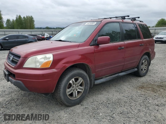 2003 Honda Pilot EX with VIN 2HKYF18493H558077, listed as a Copart auction lot 55029365 with 244,905 mi miles and Clean Title. Bid and sale history available at carsss.com. Image 1.