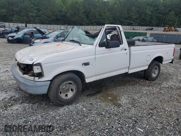 1996 Ford F-150 z VIN 1FTEF15N4TNA21567, wystawiony jako Copart lot #57672285 z przebiegiem Nie podano mil oraz Szkoda całkowita • Salvage title. Historia ofert i sprzedaży dostępna na DreamBid. Obrazek 1.