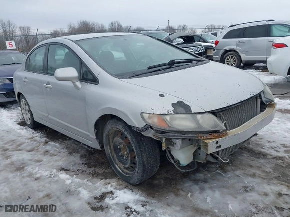 2011 Honda Civic Sdn LX with VIN 2HGFA1F54BH520203, listed as a IAAI auction lot 41708981 with 176,451 mi miles. Bid and sale history available at carsss.com. Image 1.