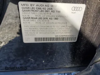 2014 Audi Q5 Premium Plus with VIN WA1LFAFP9EA032821, listed as a Copart auction lot 44739385 with 118,566 mi miles and Salvage title. Bid and sale history available at DreamBid. Image 14.