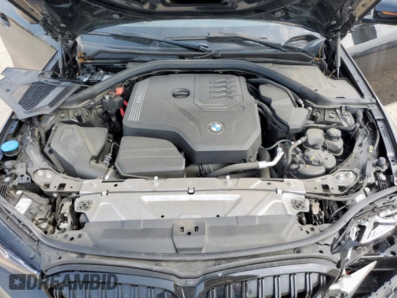 2023 BMW 3 Series 330i with VIN 3MW69FF08P8D30427, listed as a Copart auction lot 58085895 with 27,608 mi miles and Salvage title. Bid and sale history available at DreamBid. Image 11.