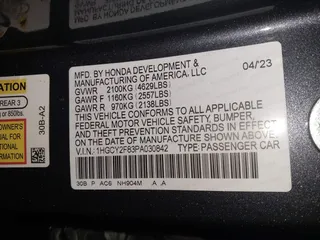 2023 Honda Accord Touring with VIN 1HGCY2F83PA030842, listed as a IAAI auction lot 41985611 with 39,728 mi miles and . Bid and sale history available at DreamBid. Image 9.