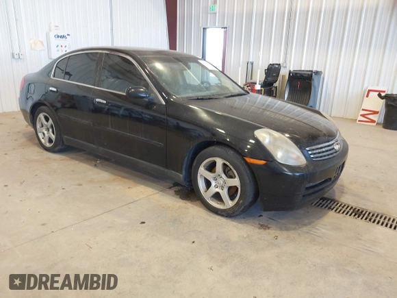 2003 Infiniti G35 w/Leather with VIN JNKCV51E53M304703, listed as a IAAI auction lot 41470321 with 227,894 mi miles. Bid and sale history available at carsss.com. Image 1.