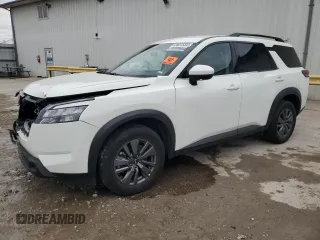 2024 Nissan Pathfinder SV with VIN 5N1DR3BC1RC285962, listed as a Copart auction lot 85106544 with 15,095 mi miles and Salvage title. Bid and sale history available at DreamBid. Image 1.
