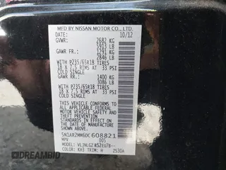 2013 Nissan Pathfinder SV with VIN 5N1AR2MM6DC608821, listed as a IAAI auction lot 41785879 with 219,959 mi miles. Bid and sale history available at carsss.com. Image 9.
