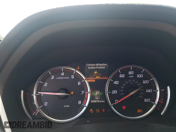 2019 Acura TLX w/A-Spec Pkg with VIN 19UUB1F68KA004325, listed as a Copart auction lot 54811755 with 90,070 mi miles and Salvage Title. Bid and sale history available at DreamBid. Image 9.