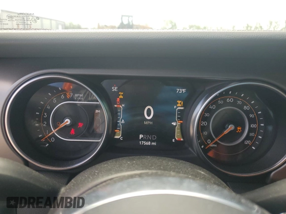 2023 Jeep Gladiator Rubicon with VIN 1C6JJTBGXPL537729, listed as a Copart auction lot 53788625 with 17,568 mi miles and Salvage title. Bid and sale history available at DreamBid. Image 9.