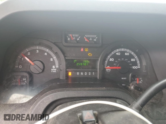 2011 Ford Econoline Cargo Commercial with VIN 1FTNE2EW2BDA08449, listed as a Copart auction lot 56239175 with 249,787 mi miles and Salvage Title. Bid and sale history available at DreamBid. Image 9.
