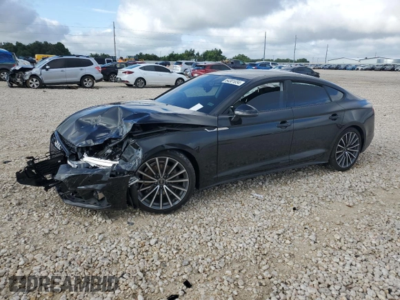 2023 Audi A5 Sportback Premium Plus with VIN WAUCBCF51PA022991, listed as a Copart auction lot 64301034 with 0 mi miles and Salvage Title. Bid and sale history available at carsss.com. Image 1.