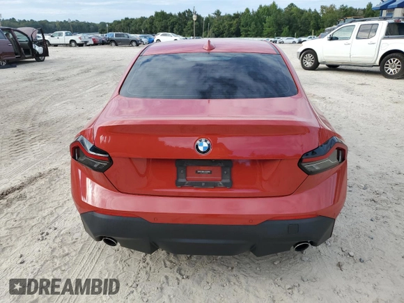 2022 BMW 2 Series 230i with VIN 3MW23CM07N8C18099, listed as a Copart auction lot 72835454 with 38,749 mi miles and Salvage Title. Bid and sale history available at carsss.com. Image 6.
