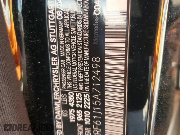2005 Mercedes-Benz C 240 with VIN WDBRF61J15A712498, listed as a Copart auction lot 50835965 with 82,062 mi miles and Salvage Title. Bid and sale history available at DreamBid. Image 15.