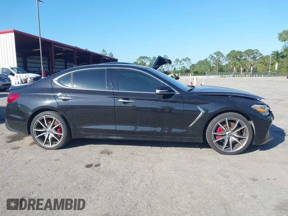2019 Genesis G70 2.0T Sport with VIN KMTG24LA4KU016333, listed as a IAAI auction lot 41536018 with 70,587 mi miles. Bid and sale history available at carsss.com. Image 14.
