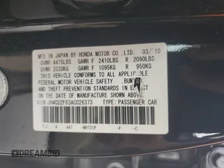 2010 Acura TSX z VIN JH4CU2F63AC026373, wystawiony jako Copart lot #55036275 z przebiegiem 237 455 mil mil oraz Szkoda całkowita • Salvage title. Historia ofert i sprzedaży dostępna na DreamBid. Obrazek 12.