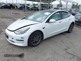 2021 Tesla Model 3 Long Range with VIN 5YJ3E1EB8MF860282, listed as a IAAI auction lot 41787008 with 49,730 mi miles and . Bid and sale history available at DreamBid. Image 2.