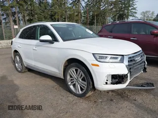 2018 Audi Q5 Premium Plus with VIN WA1BNAFY0J2229162, listed as a IAAI auction lot 41999424 with 36,340 mi miles. Bid and sale history available at carsss.com. Image 1.