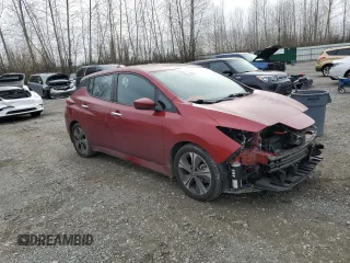 2020 Nissan LEAF SV with VIN 1N4AZ1CP3LC301685, listed as a Copart auction lot 48599765 with 35,253 mi miles and Salvage title. Bid and sale history available at DreamBid. Image 4.