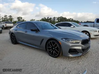 2023 BMW 8 Series M850i with VIN WBAGV8C02PCL20503, listed as a Copart auction lot 53725695 with 0 mi miles and Salvage Title. Bid and sale history available at carsss.com. Image 4.