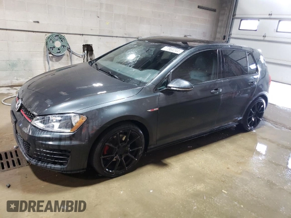 2015 Volkswagen Golf GTI S with VIN 3VW5T7AU0FM103204, listed as a Copart auction lot 77963244 with 123,005 mi miles and Salvage Title. Bid and sale history available at carsss.com. Image 1.