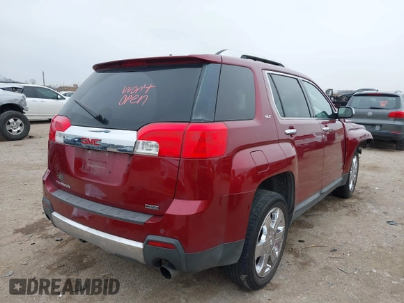 2011 GMC Terrain SLT-2 with VIN 2CTFLWE56B6308071, listed as a IAAI auction lot 41492373 with 111,431 mi miles and . Bid and sale history available at carsss.com. Image 4.