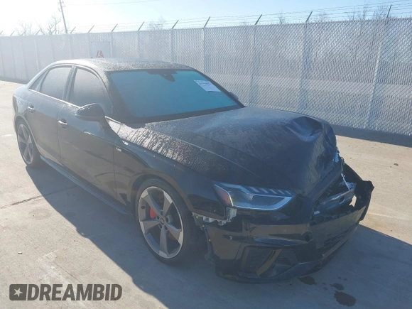 2022 Audi A4 S line Premium Plus with VIN WAUEAAF4XNA008656, listed as a IAAI auction lot 41754921 with 78,118 mi miles and . Bid and sale history available at DreamBid. Image 1.