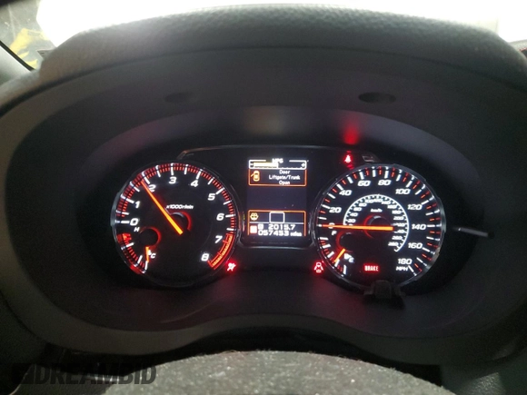 2020 Subaru WRX Premium with VIN JF1VA1C61L9805178, listed as a Copart auction lot 45537605 with 57,453 mi miles and Salvage Title. Bid and sale history available at carsss.com. Image 9.