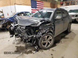2023 Chevrolet TrailBlazer RS with VIN KL79MUSL4PB152059, listed as a Copart auction lot 87757125 with 0 mi miles and Salvage Title. Bid and sale history available at carsss.com. Image 1.