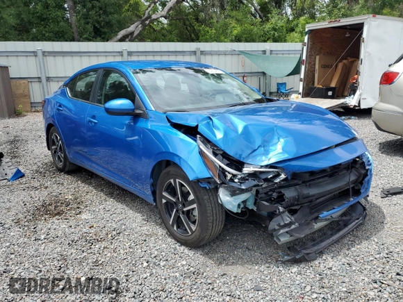 2024 Nissan Sentra SV with VIN 3N1AB8CV6RY313645, listed as a Copart auction lot 59614685 with 12,296 mi miles and Salvage title. Bid and sale history available at DreamBid. Image 4.