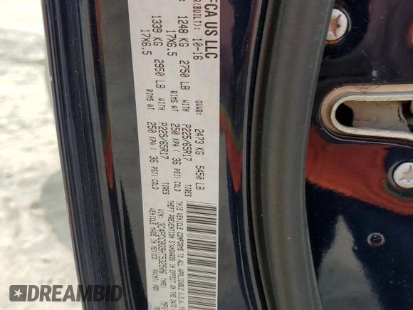 2017 Dodge Journey SXT with VIN 3C4PDCBG9HT532506, listed as a Copart auction lot 60013975 with Not provided miles and Salvage title. Bid and sale history available at DreamBid. Image 13.