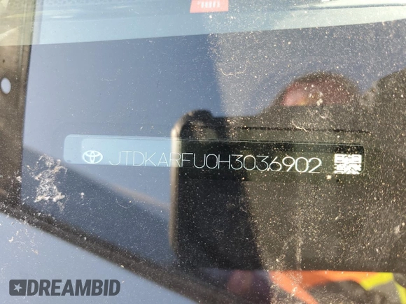 2017 Toyota Prius Two z VIN JTDKARFU0H3036902, wystawiony jako Copart lot #54360505 z przebiegiem 53 077 mil mil oraz Szkoda całkowita • Salvage title. Historia ofert i sprzedaży dostępna na DreamBid. Obrazek 12.