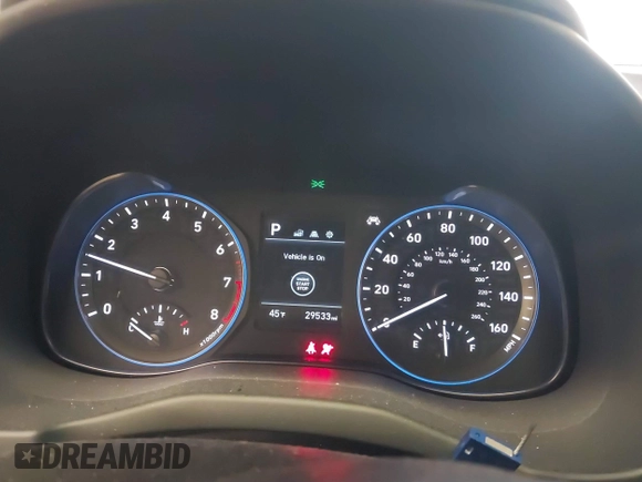 2020 Hyundai Kona SEL with VIN KM8K2CAA3LU402888, listed as a IAAI auction lot 41476463 with 29,533 mi miles. Bid and sale history available at carsss.com. Image 7.