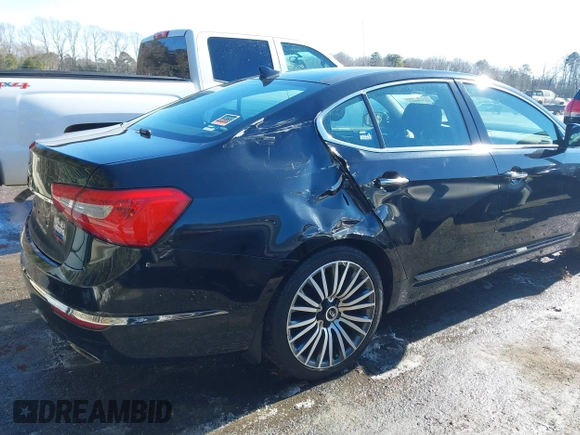 2014 Kia Cadenza Premium with VIN KNALN4D76E5137996, listed as a IAAI auction lot 41399665 with 130,797 mi miles. Bid and sale history available at carsss.com. Image 17.