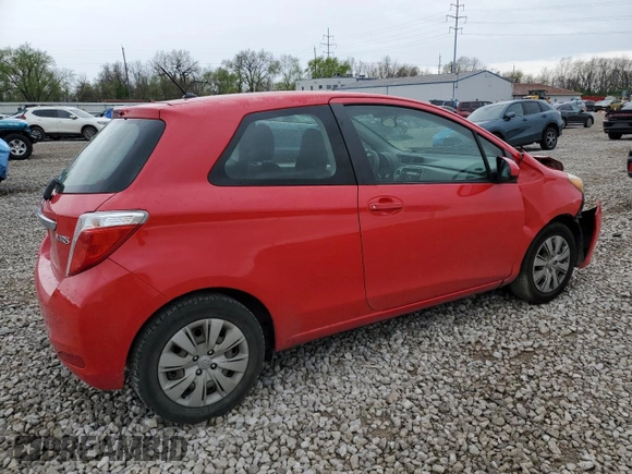 2012 Toyota Yaris L with VIN JTDJTUD30CD507484, listed as a Copart auction lot 53858105 with 81,656 mi miles and Salvage Title. Bid and sale history available at carsss.com. Image 3.