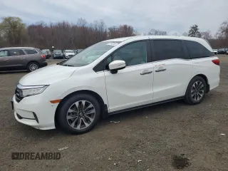 2021 Honda Odyssey EX-L with VIN 5FNRL6H74MB010055, listed as a Copart auction lot 52749245 with 187,646 mi miles and Clean Title. Bid and sale history available at DreamBid. Image 1.