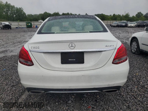 2016 Mercedes-Benz C 300 Luxury with VIN 55SWF4KBXGU138931, listed as a Copart auction lot 58545945 with 152,722 mi miles and Salvage title. Bid and sale history available at DreamBid. Image 6.
