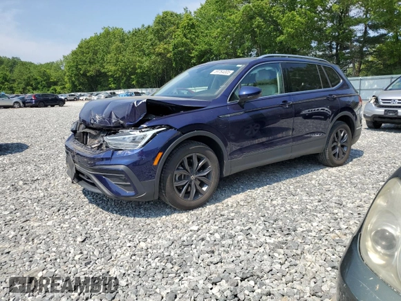 2023 Volkswagen Tiguan SE with VIN 3VVMB7AX3PM036760, listed as a Copart auction lot 59784005 with 21,603 mi miles and Salvage title. Bid and sale history available at DreamBid. Image 1.