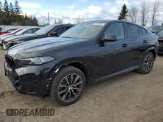2024 BMW X6 xDrive40i with VIN 5UX33EX02R9V54848, listed as a Copart auction lot 46439645 with 9,427 mi miles and Clean Title. Bid and sale history available at carsss.com. Image 1.