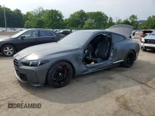 2025 BMW M4 Competition xDrive with VIN WBS33HK01SCS24713, listed as a Copart auction lot 60858275 with 12,218 mi miles and Salvage title. Bid and sale history available at DreamBid. Image 1.