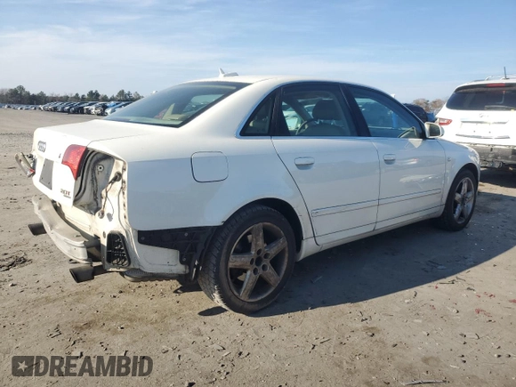 2005 Audi A4 2.0T with VIN WAUDF68E45A475264, listed as a Copart auction lot 80887284 with 274,763 mi miles and Clean Title. Bid and sale history available at carsss.com. Image 3.
