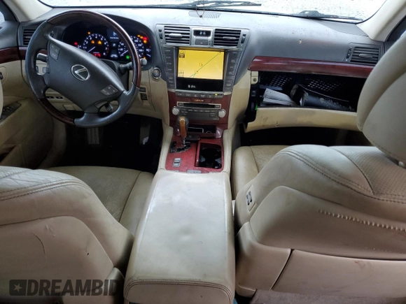 2012 Lexus LS 460 with VIN JTHBL5EF5C5110672, listed as a Copart auction lot 58844805 with 139,485 mi miles and Salvage title. Bid and sale history available at DreamBid. Image 8.