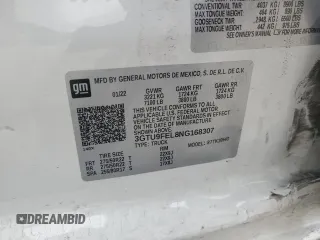 2022 GMC Sierra 1500 Limited Denali with VIN 3GTU9FEL8NG168307, listed as a Copart auction lot 87348964 with 42,268 mi miles and Salvage Title. Bid and sale history available at carsss.com. Image 14.