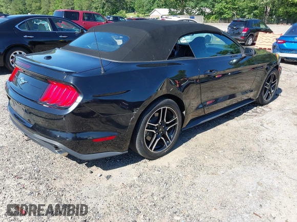 2018 Ford Mustang EcoBoost Premium with VIN 1FATP8UH6J5111444, listed as a IAAI auction lot 42321788 with 35,261 mi miles and . Bid and sale history available at DreamBid. Image 4.