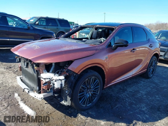 2024 Lexus RX 500h F Sport Performance with VIN 2T2BCMEA2RC013713, listed as a IAAI auction lot 41619341 with 18,517 mi miles and . Bid and sale history available at DreamBid. Image 19.